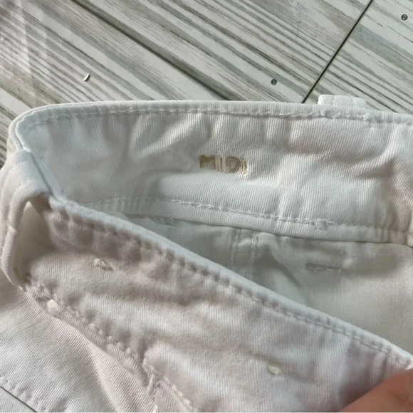 American eagle white midi shorts women’s size 00 - Picture 5 of 9